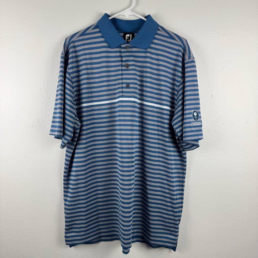 FJ FOOTJOY Mens Performance Golf POLO LANGDON FARMS GOLF CLUB - L‎